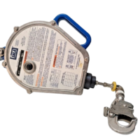 DBI SALA 3400902 Sealed-Blok rear label detailing OSHA ANSI Z359.14 specs and 420 lb capacity