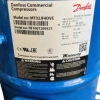 Danfoss MT32JF4DVE Maneurop compressor nameplate and electrical specifications label