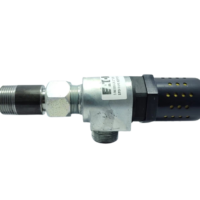 Eaton 146506CA 1 inch QRV quick release valve with pipe adapter and exhaust muffler side view
