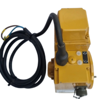 Framo Morat MS12 gear motor top view showing cable gland and limit switches