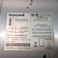 Honeywell FA-PSU-UNI2450U V2.1 nameplate with ATEX IECEx ratings and DIP switch guide