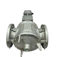 DN 80 PN 16 cast aluminum body and direction flow arrow on Kromschröder VK 80 valve