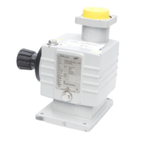 LEWA ecoflow INJ-LDC1 chemical dosing pump drive unit showing stroke control knob