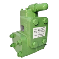 Rickmeier DB9 FL-F-100-P-2-S0 marine pressure relief valve showing Renk tag and SAE flange port.