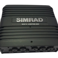 Simrad MX612 Junction Box 000-10916-001 marine NMEA 0183 distribution unit front view with cable glands
