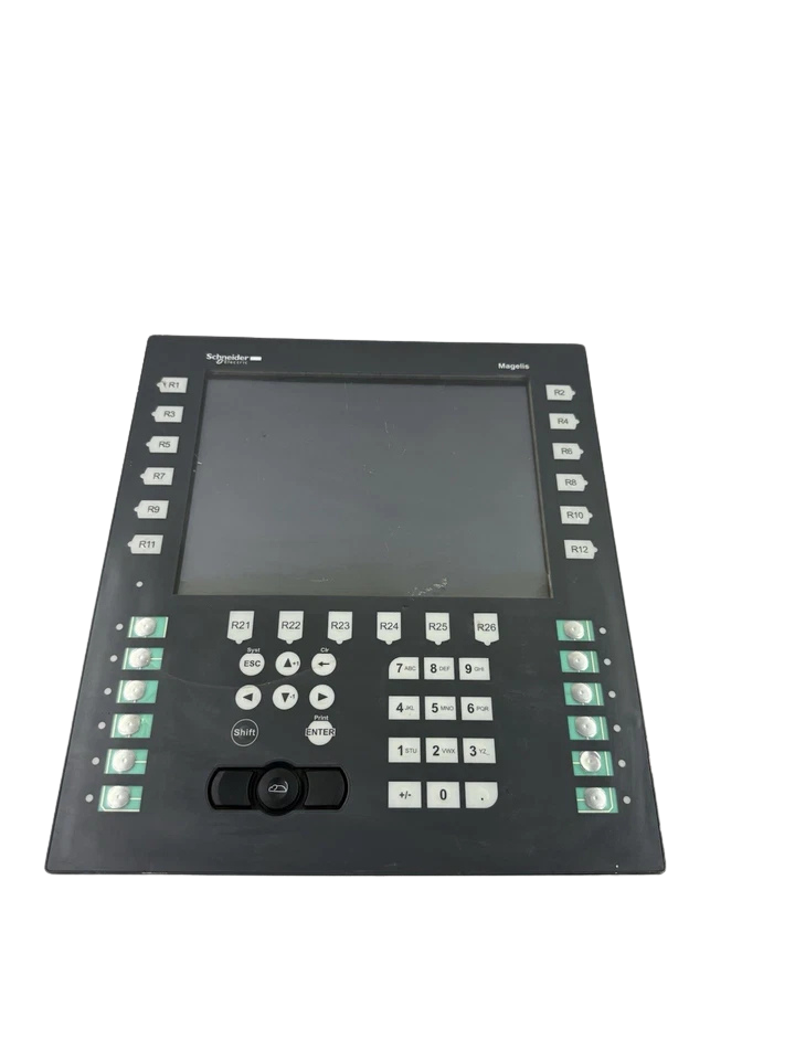 Schneider Electric XBTGK5330 HMI Schneider Electric Magelis XBTGK5330 10.4-inch HMI touchscreen panel with integrated function keypad.