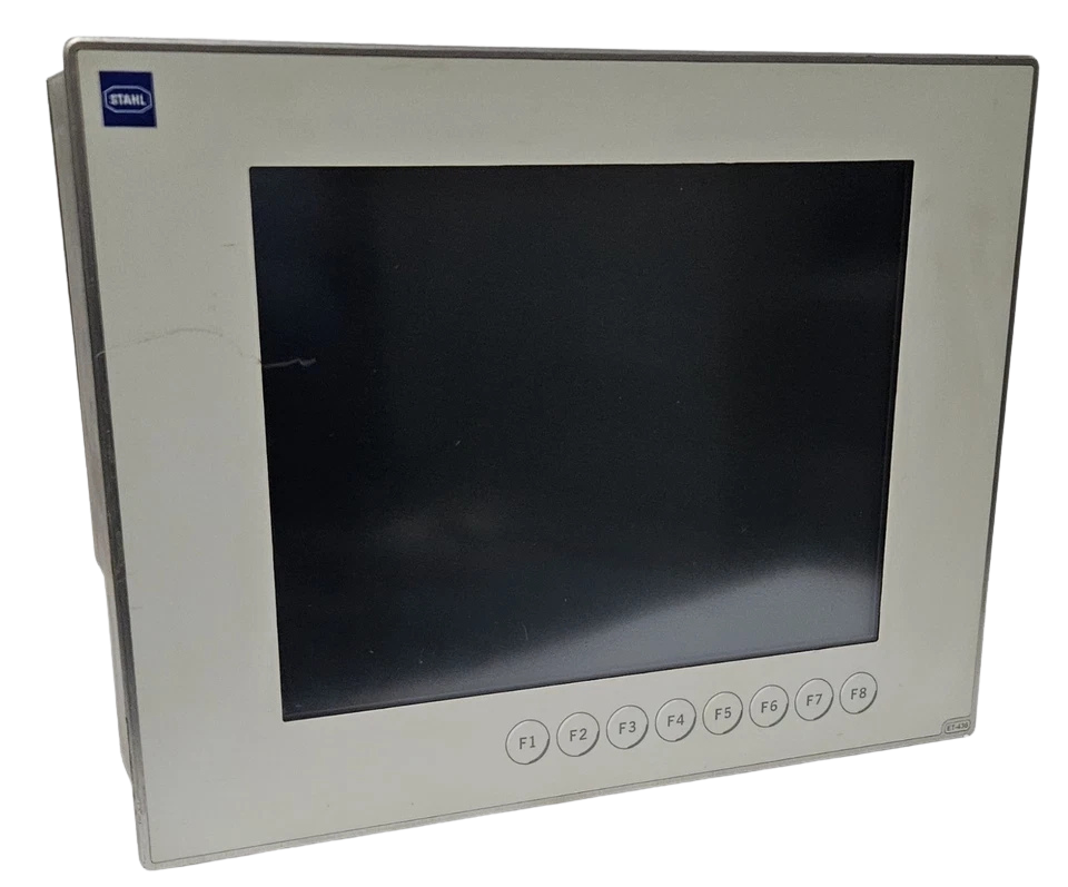 Stahl ET-436 Panel PC R. Stahl ET-436 Zone 1 IP65 industrial panel PC side angle view