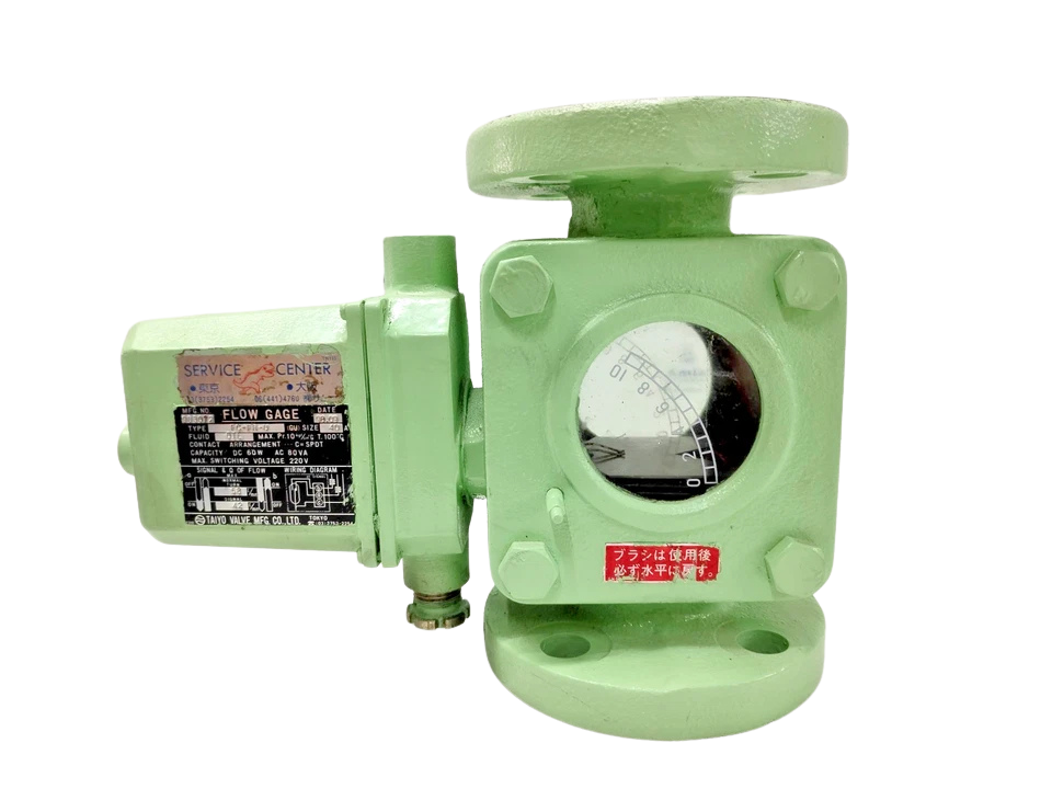 Taiyo Valve FC-FR-U Flow Indicator Taiyo Valve FC-FR-U 40A flow indicator with electrical switch and sight glass