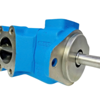 Eaton Vickers 2520V21A12 hydraulic double vane pump drive shaft and SAE suction port