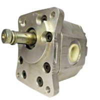 Angled front view of WPH PZ2-K-25-P pump showing 4-bolt mounting flange and shaft