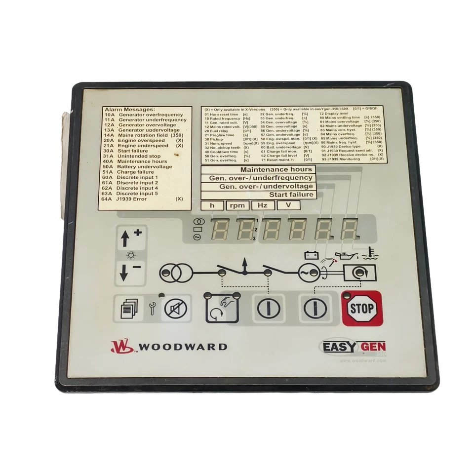 Woodward 8440-1801 Woodward 8440-1801 Rev D easYgen-350 genset controller front display panel