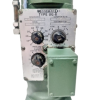 Woodward UG-8 Governor nameplate B-8522-455 with 580-1220 RPM speed setting dials